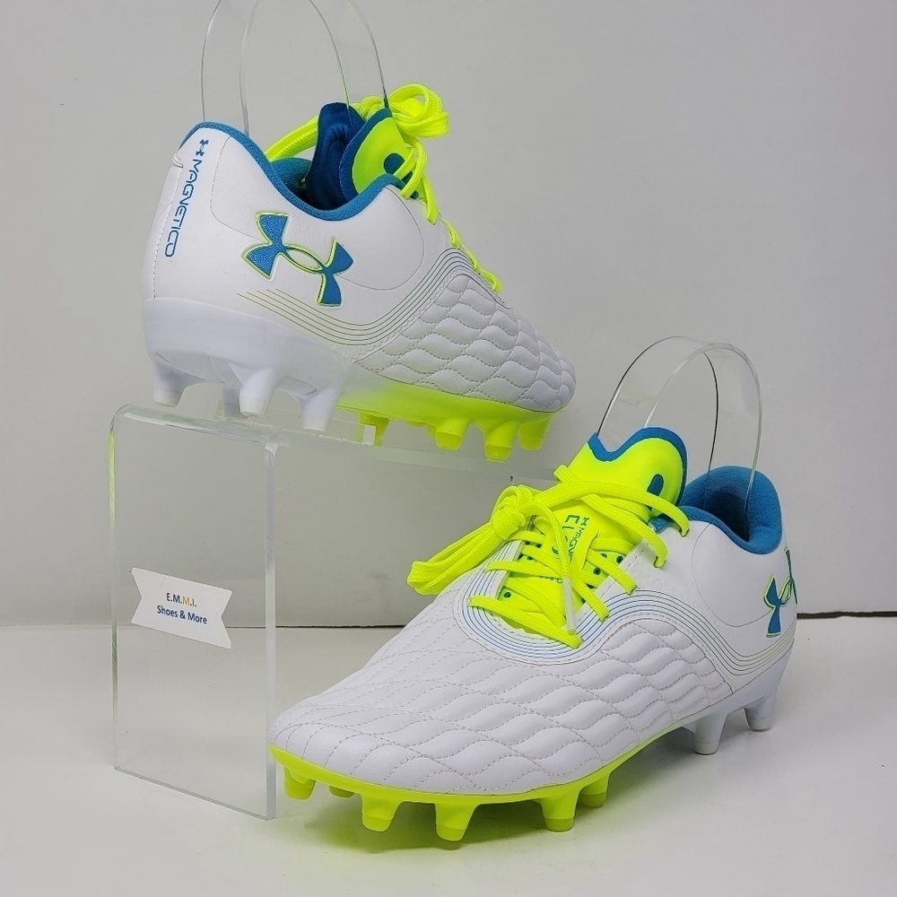 Under Armour Magnetico Pro 3 FG Women Soccer Cleats Size 6 White 3027497-101 New - Picture 5 of 9